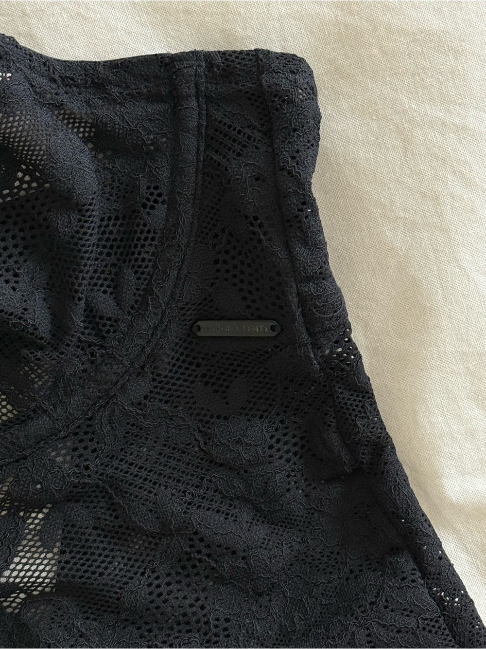 Savage X Fenty Black Lace Bodysuit Slip - Picture 3 of 4